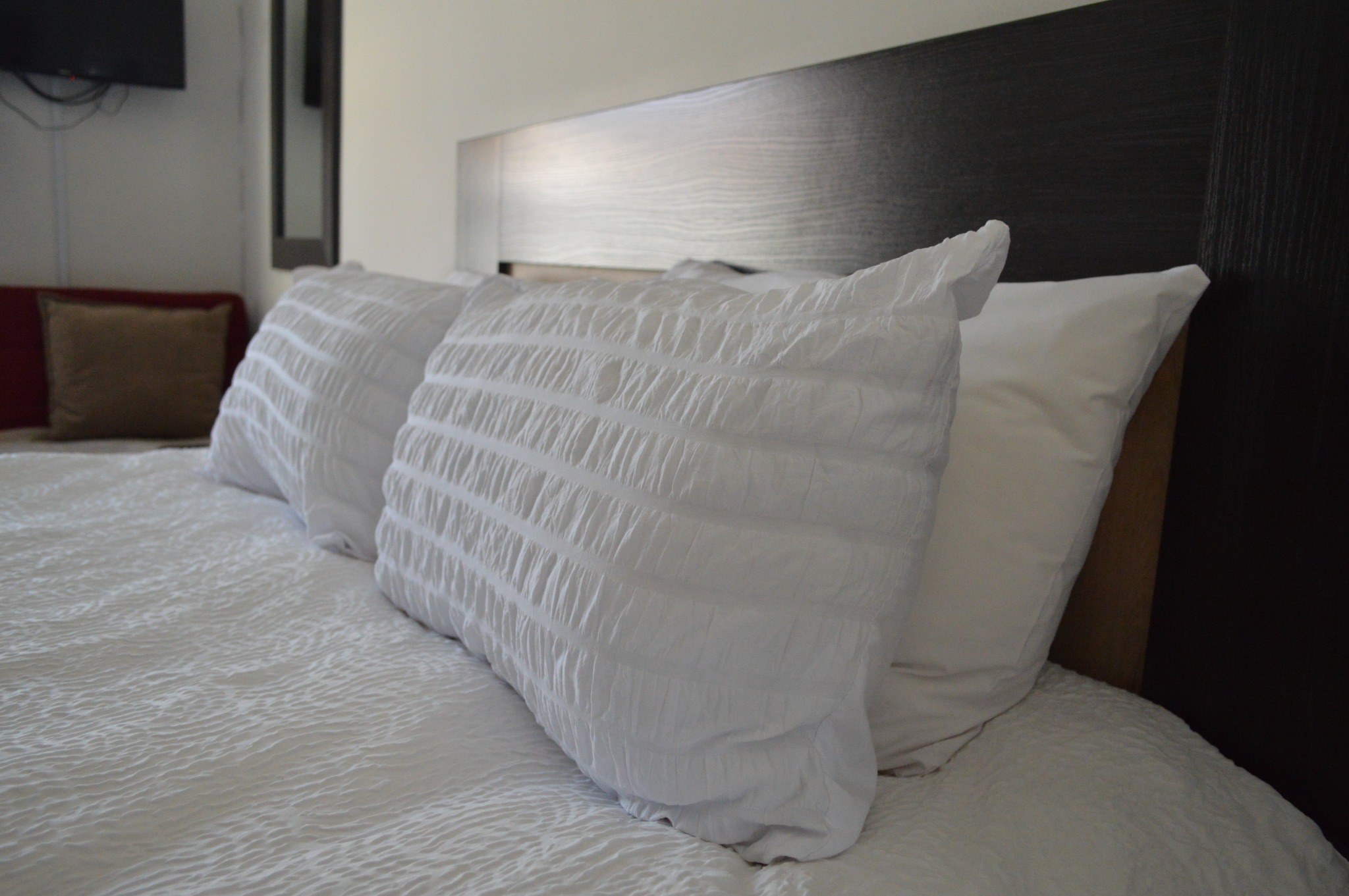 Soft pillows in a welcoming guest room