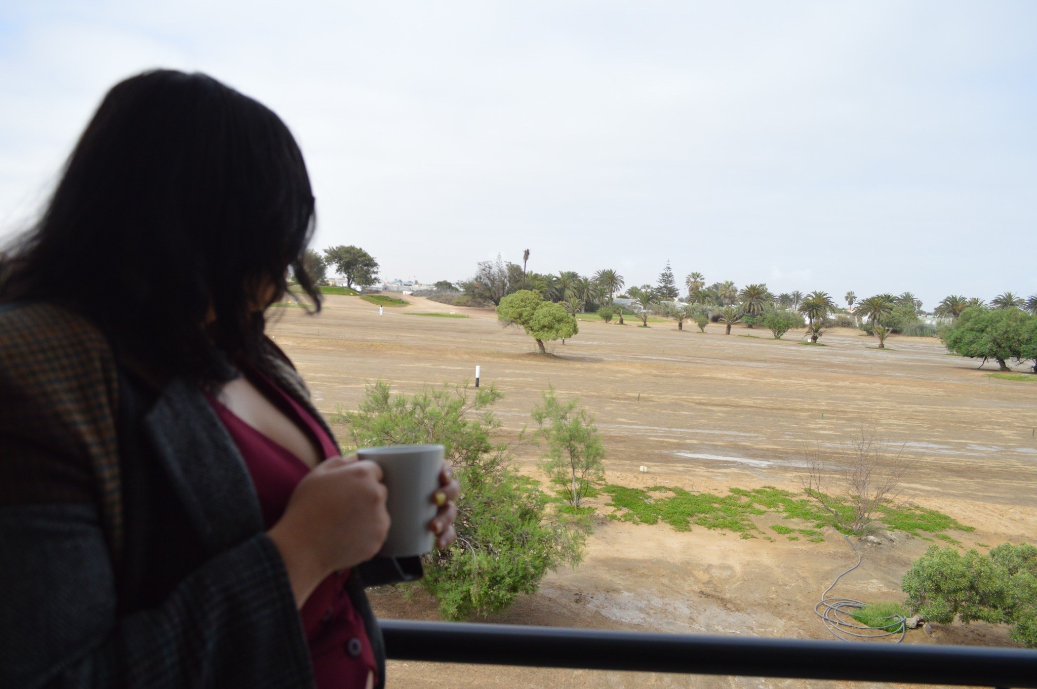 Enjoying a quiet moment overlooking the Namibian landscape