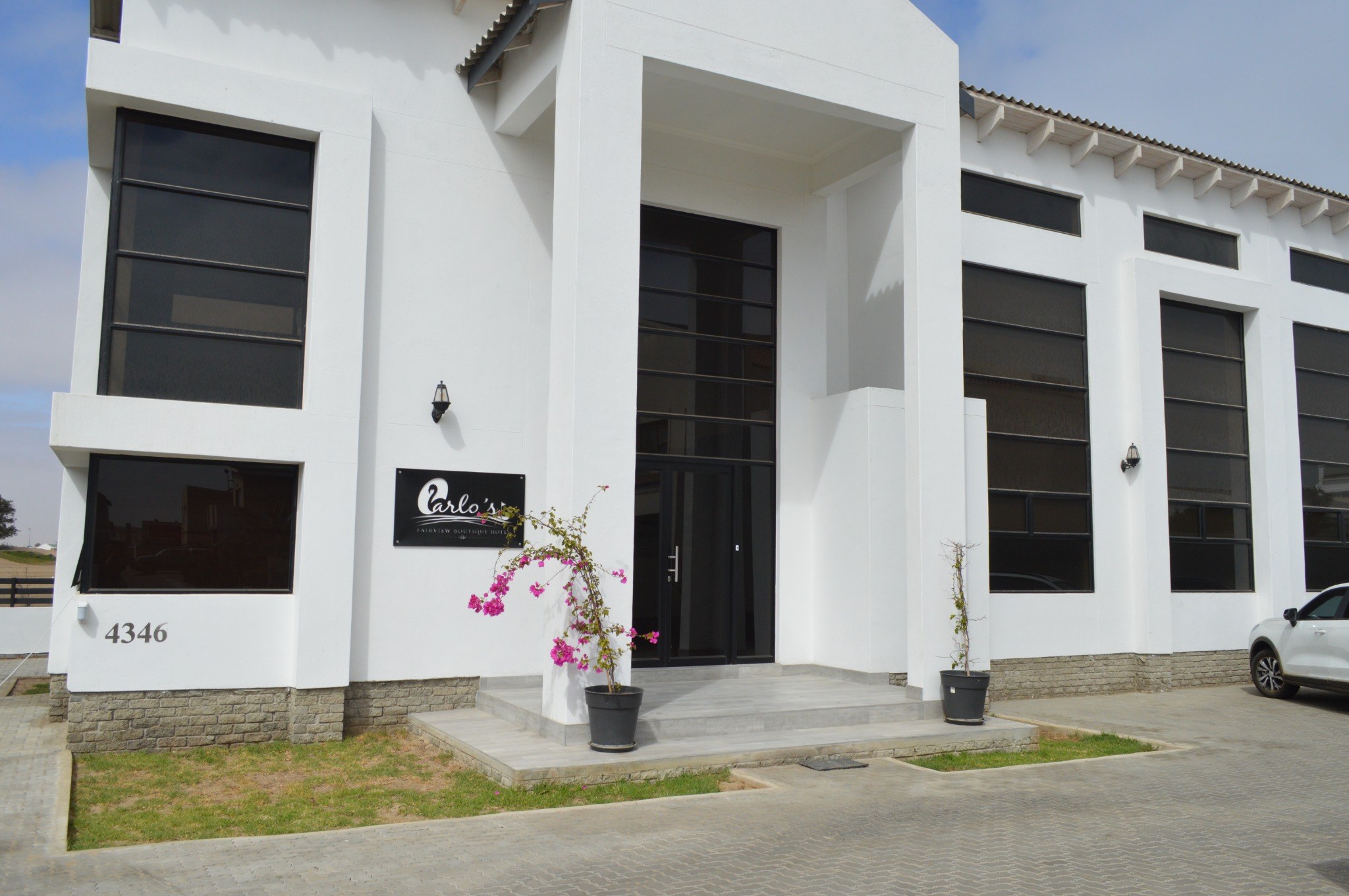 The entrance to Carlo’s accommodation